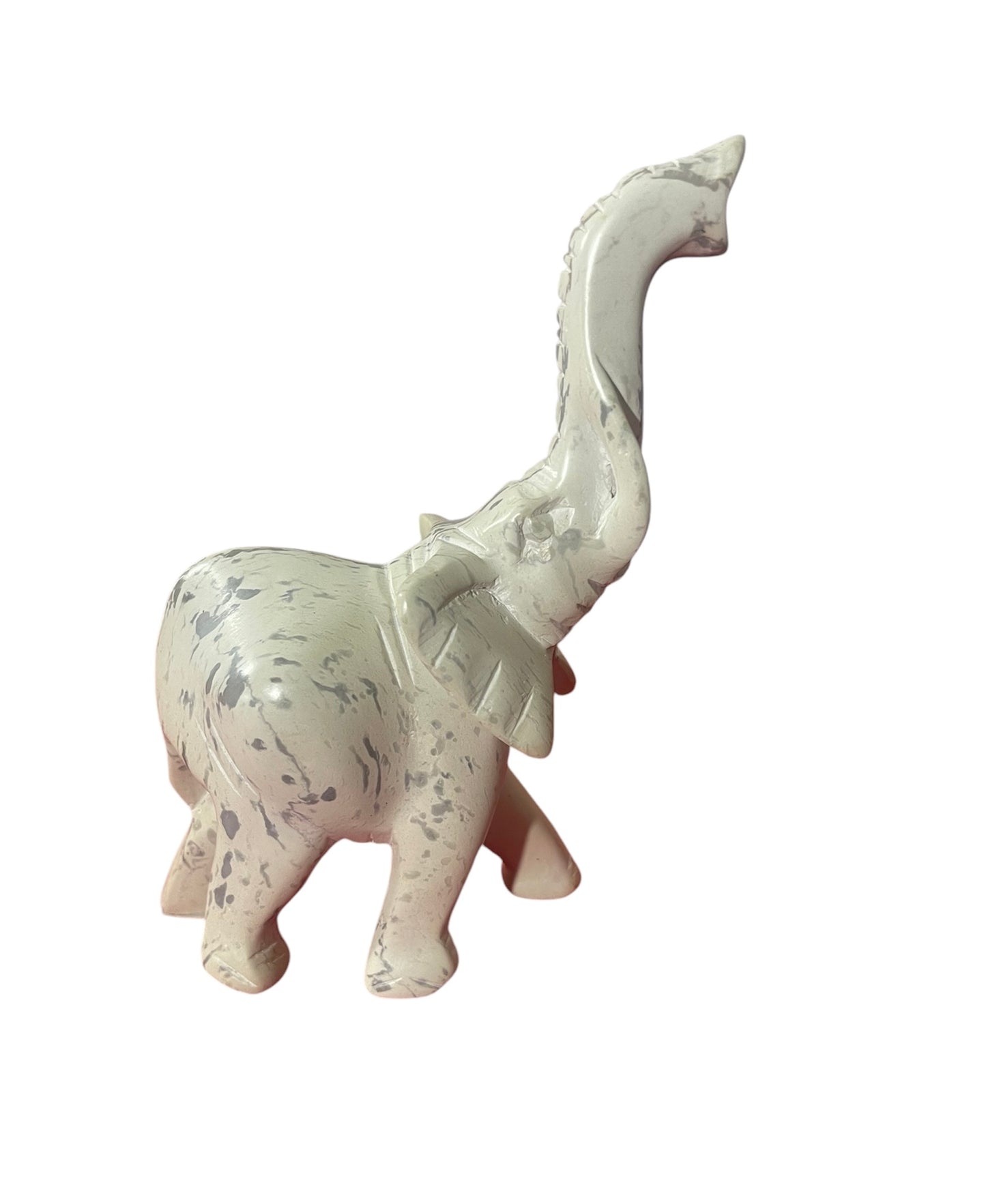Soapstone Elephant Statue – Handcrafted Standing Sculpture for Home Decor
