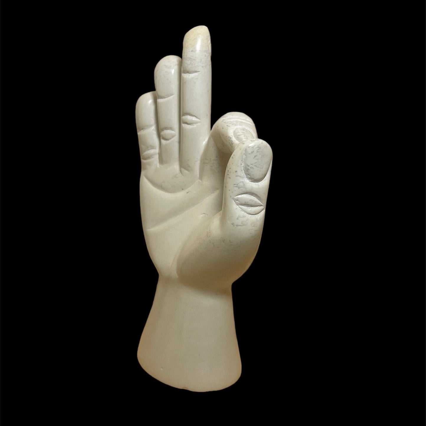 Handmade Soapstone Okay Hand Sculpture: African Art Decor