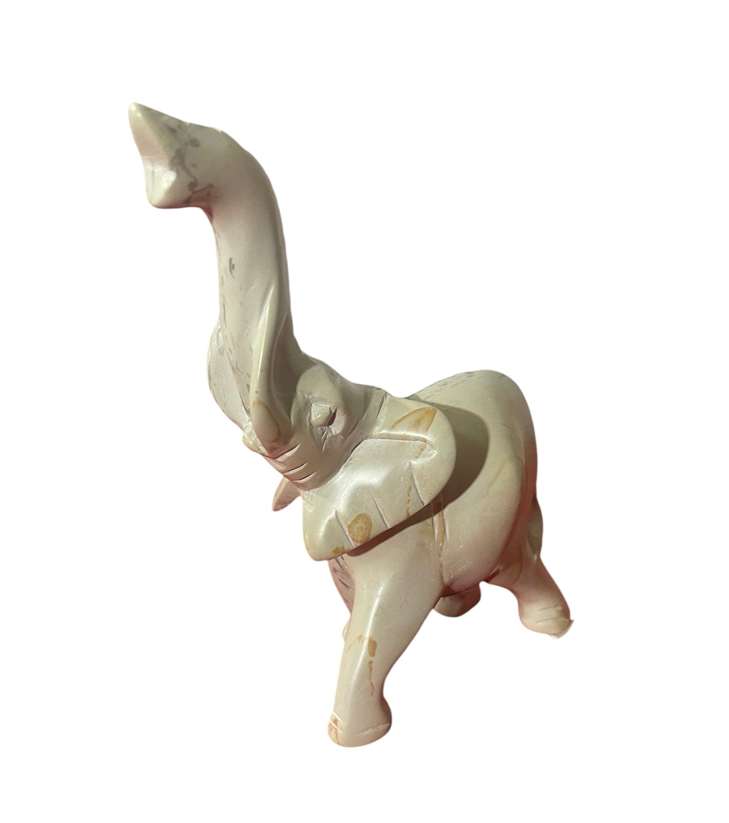Soapstone Elephant Statue – Handcrafted Standing Sculpture for Home Decor