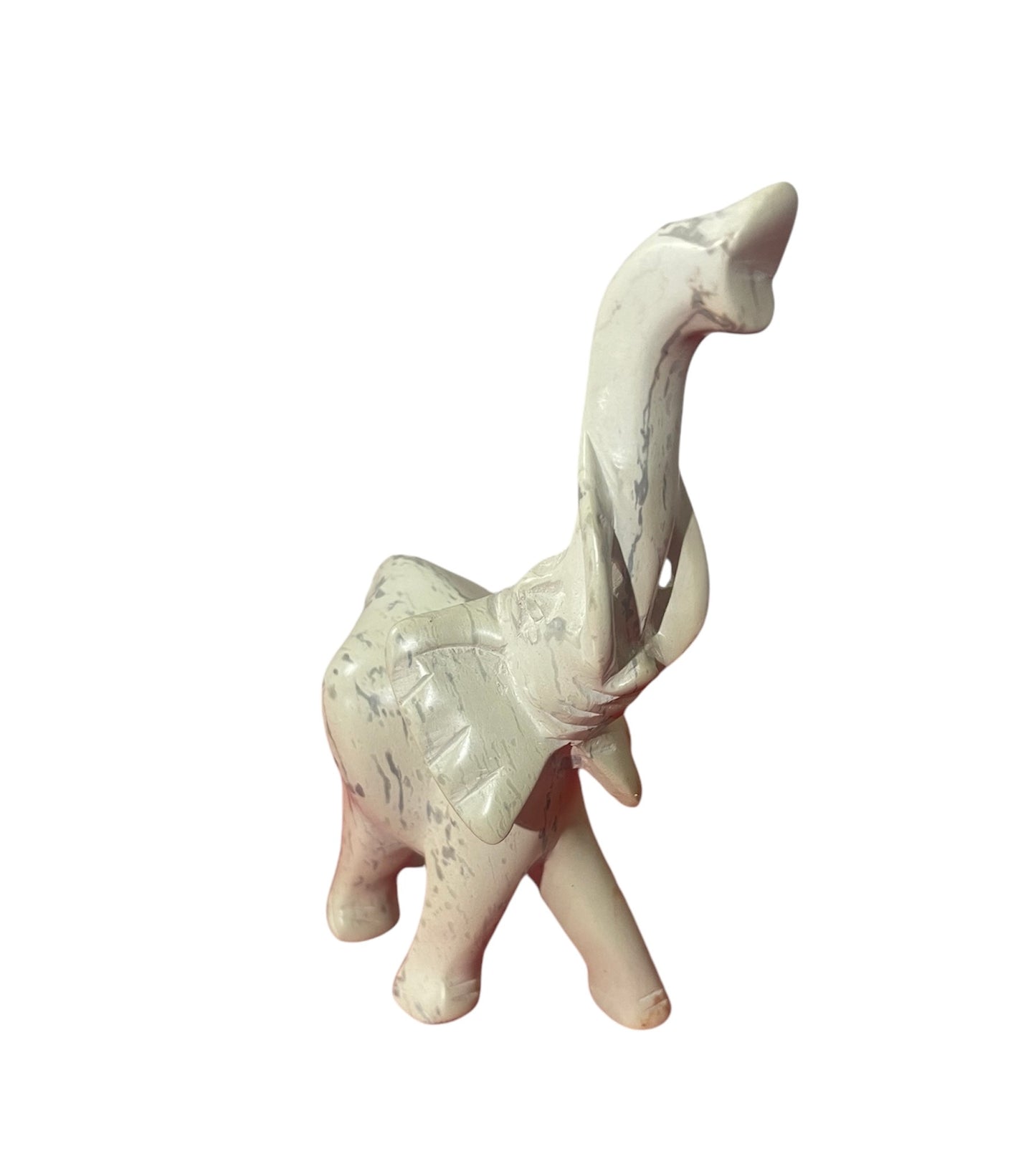 Soapstone Elephant Statue – Handcrafted Standing Sculpture for Home Decor