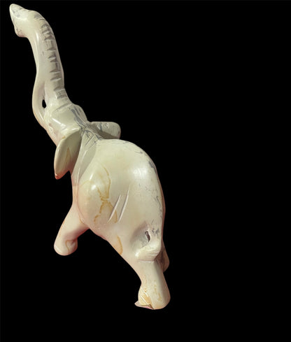 Soapstone Elephant Statue – Handcrafted Standing Sculpture for Home Decor