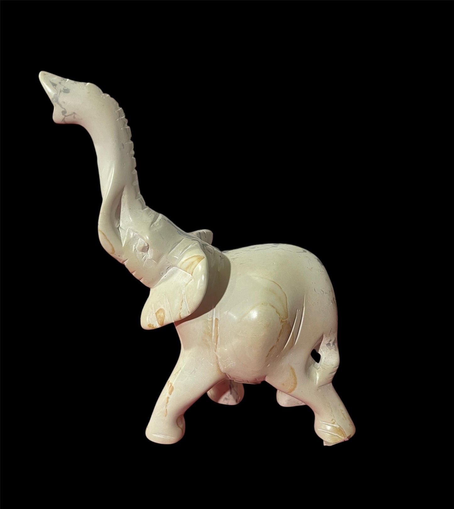 Soapstone Elephant Statue – Handcrafted Standing Sculpture for Home Decor