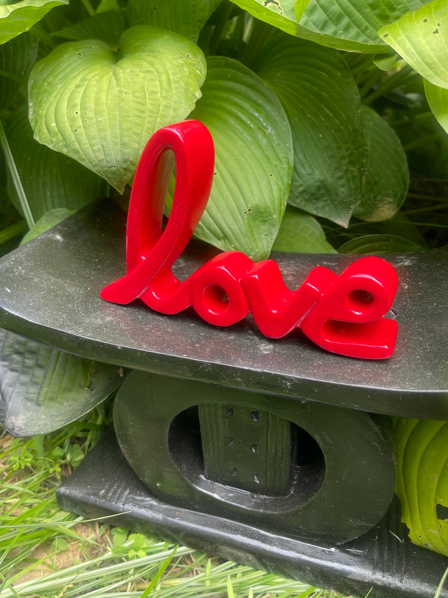 Love Kisii Soapstone – Cursive Love Sign, Stone Script Word, Shelf or Table Decor, Handmade Valentine or Wedding Gift