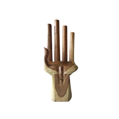 Extra Large Handcrafted Wooden Hand Chair with Natural Finish – Unique & Statement-Making Home Furniture
