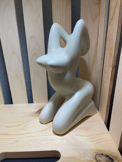 Art Nouveau Soapstone Sculpture: Hand-Carved 'My Pretty Lady' Figurine