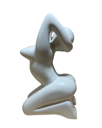 Art Nouveau Soapstone Sculpture: Hand-Carved 'My Pretty Lady' Figurine