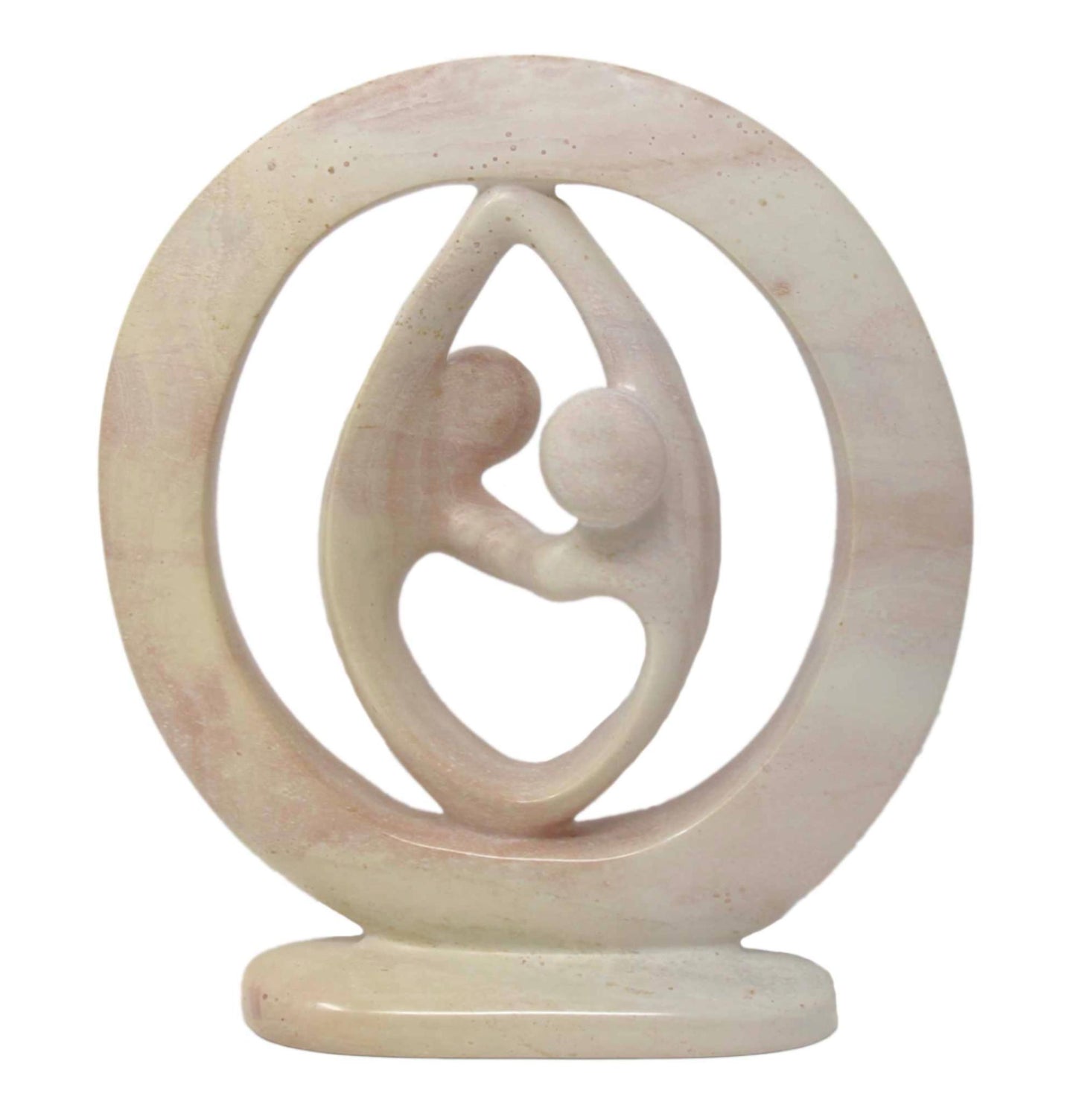 Handcrafted Soapstone Lover's Embrace Sculpture: African Art Gift