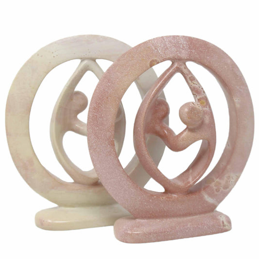 Handcrafted Soapstone Lover's Embrace Sculpture: African Art Gift